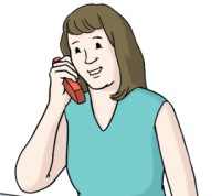 Symbolbild "einen Anruf tätigen" - Öffnet große Ansicht